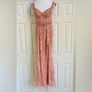 Cinderella Divine Off-Shoulder Corset Prom Dress XS